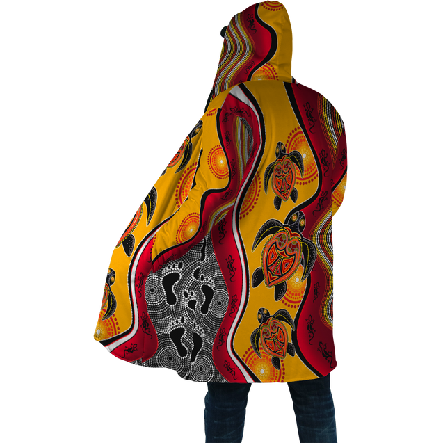 Aboriginal Turtles Map Australia Cloak shirts