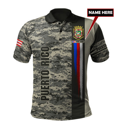 Customize Name Puerto Rico 3D All Over Printed Unisex Shirts