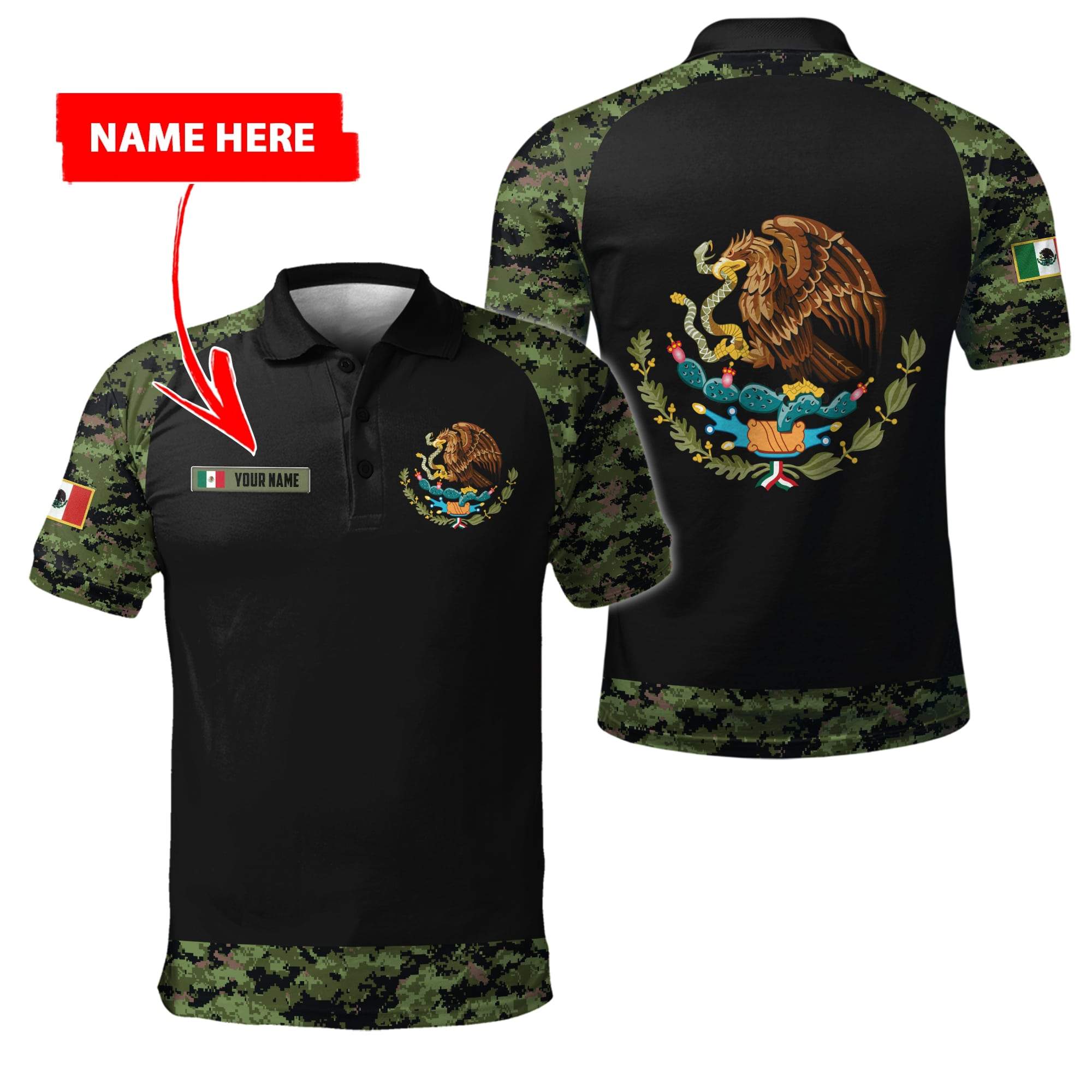 Mexico Coat Of Arms 3D All Over Printed Hoodie