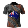 Custom name Australian Flag Aboriginal dots Zip pattern 3D printed summer shirts