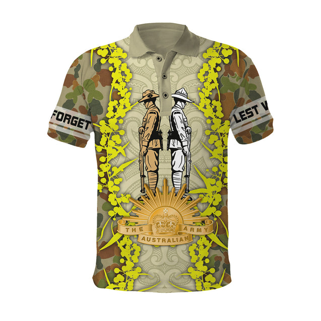 Premium Anzac Day Golden Wattle Australian Army 3D Printed Unisex Shirts TN