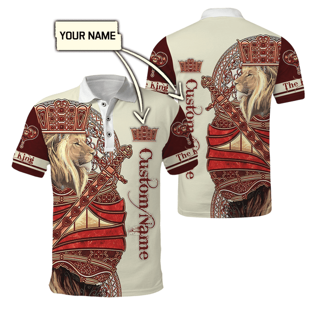 Summer Collection - Customized Name King Lion 3D All Over Printed Unisex Shirts