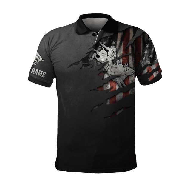 Personalized Name Bull Riding 3D All Over Printed Unisex Shirts American Bull Rider Ver 2