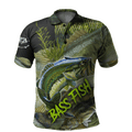 Bass fishing on skin 3D print fishing shirt for men and women