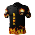 Customize Name Fire Skull Hoodie For Men And Women TNA29052102