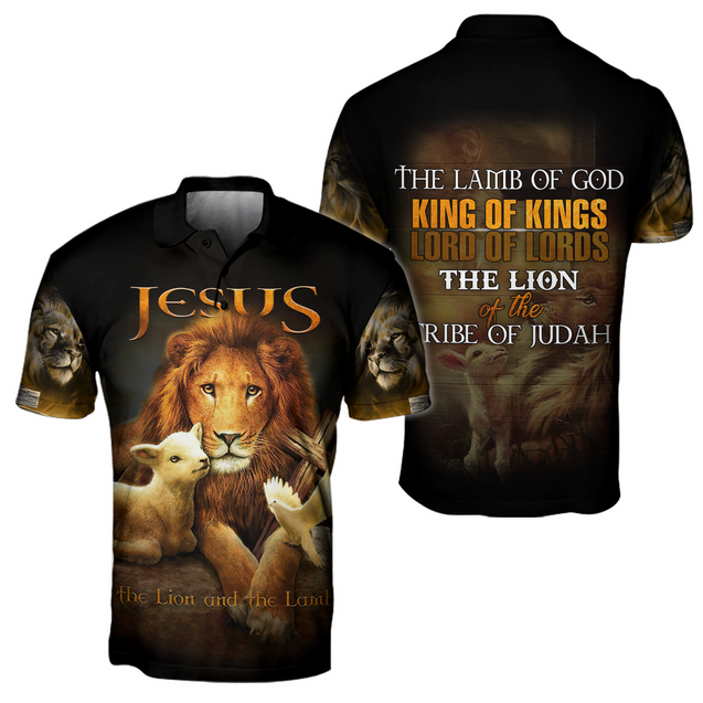 Jesus - The Lion And The Lamb 3D All Over Printed Shirts