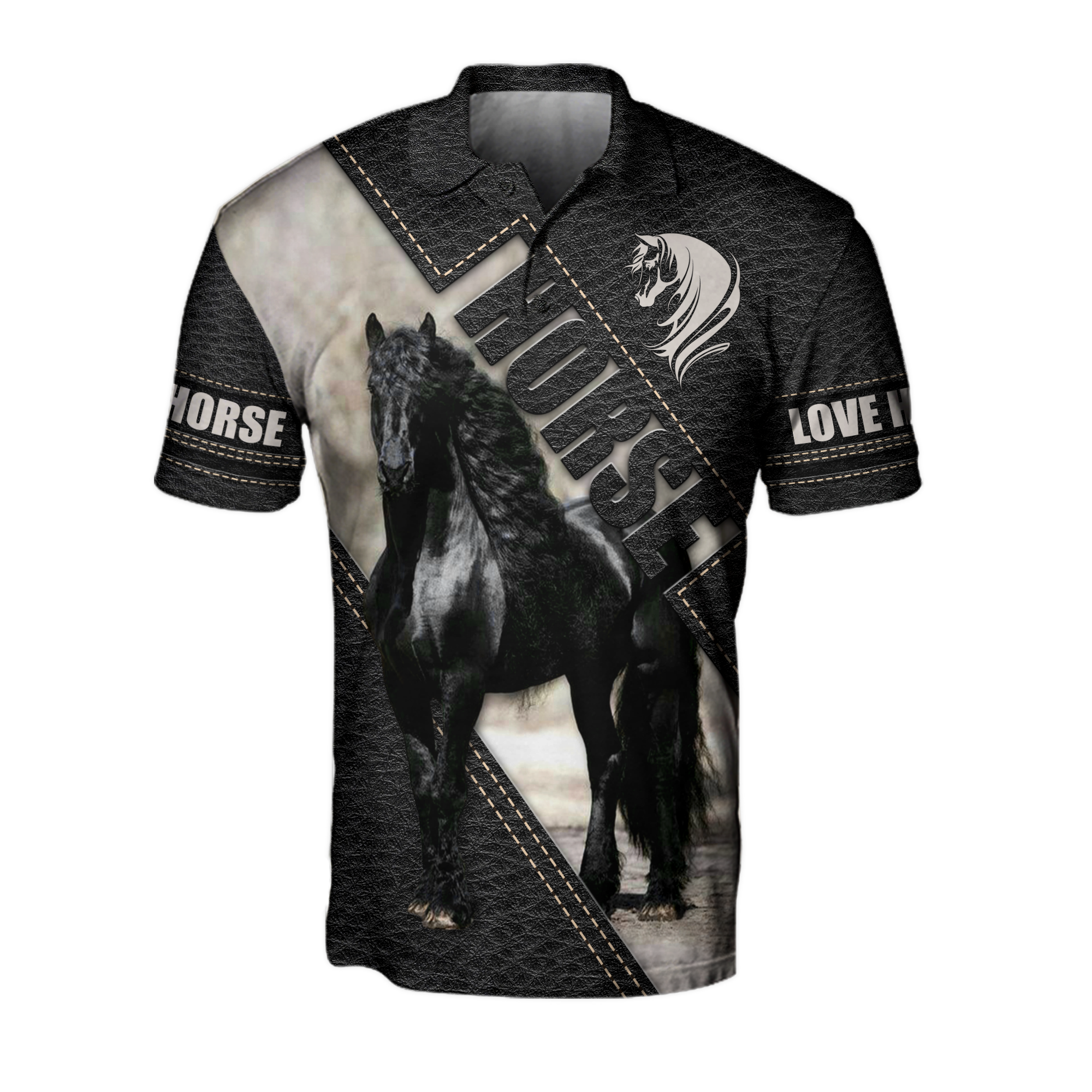 Black Horse 3D All Over Printed Hoodie Pi112058XT