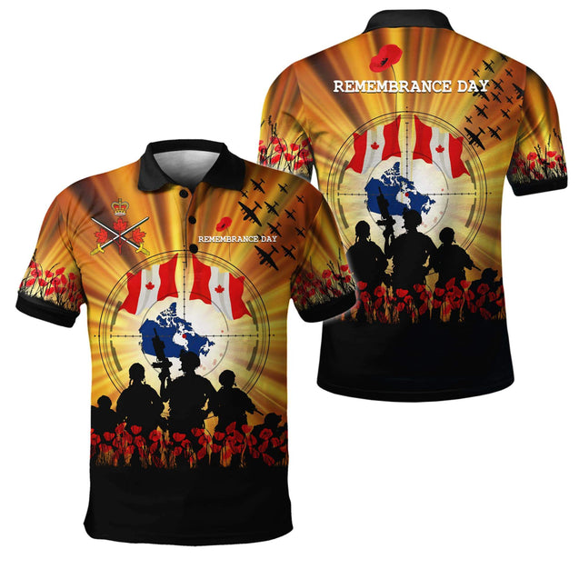 Canada Remembrance Day 3D Printed Shirts Pi01042104