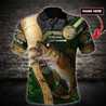 Custom name Walleye Master Fishing camo 3D print shirts