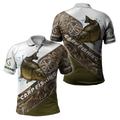 Custom name Carp Fishing camo 3D print shirts