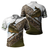 Custom name Carp Fishing camo 3D print shirts