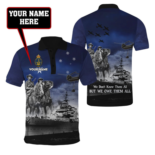 Personalized Royal Australian Navy Anzac Day 3D Printed Unisex Shirts TN AM01042102