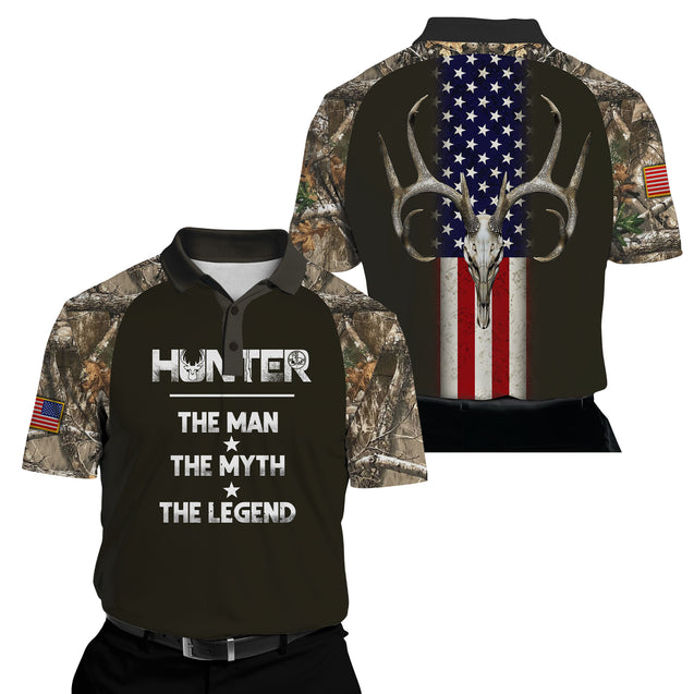 Hunter The Man The Myth The Legend 3D All Over Printed Unisex Shirts