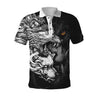 Wolf Tattoo Over Printed Shirt For Men and Women