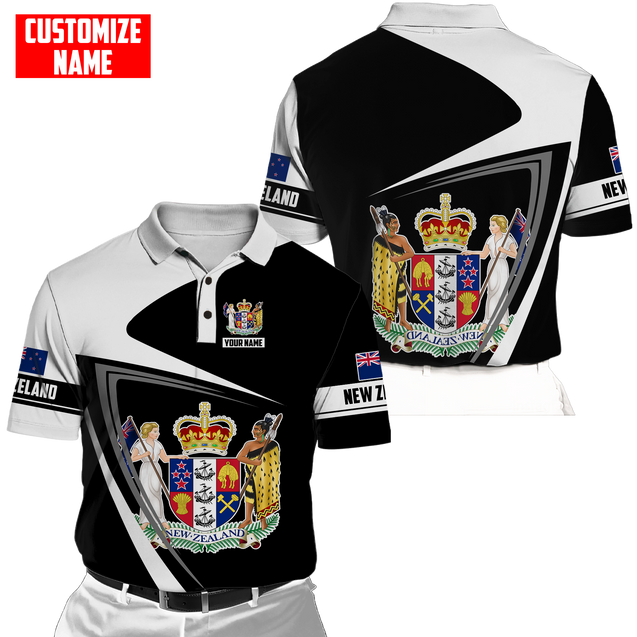 New Zealand Aotearoa Coat Of Arm Army Camou Personalize 3D Unisex Hoodie