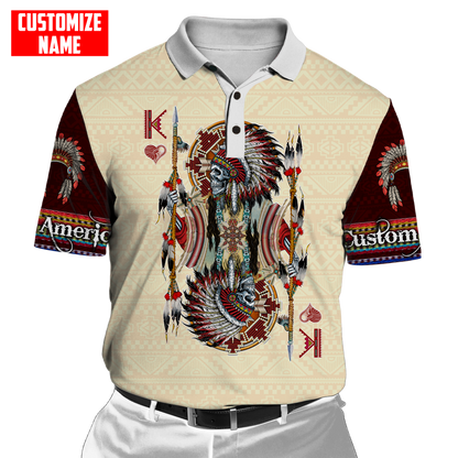 Customized name Native American 3D All Over Printed Unisex Shirts