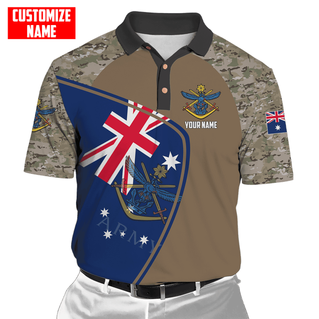 Custom name Anzac day Australia Army 3D printed shirts