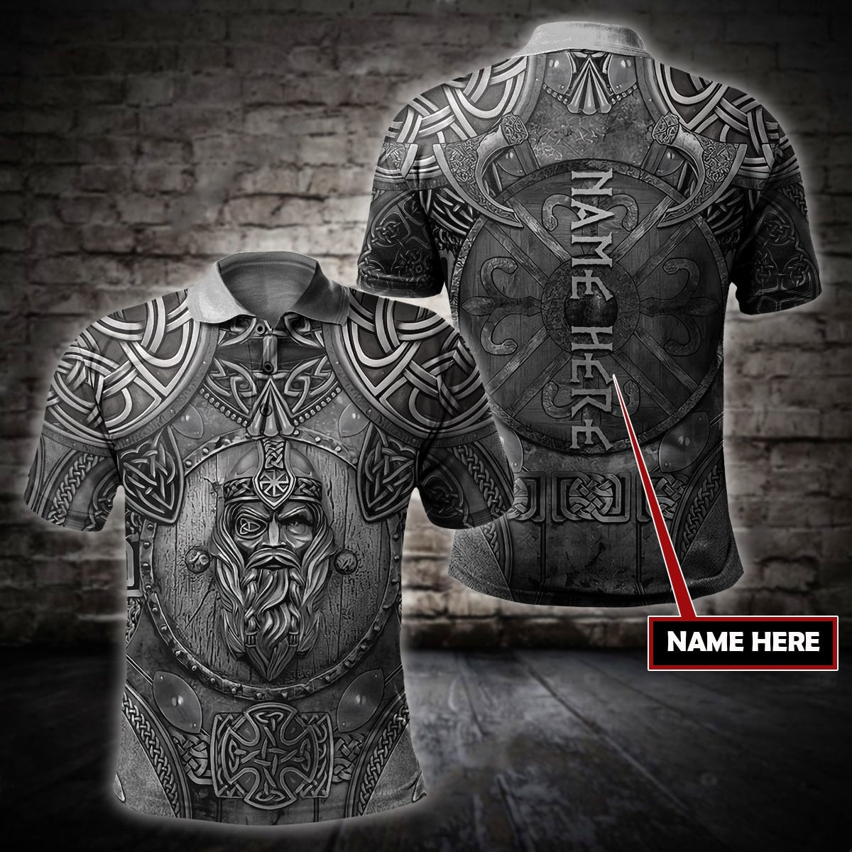 Customized Name Viking 3D All Over Printed Unisex Shirts