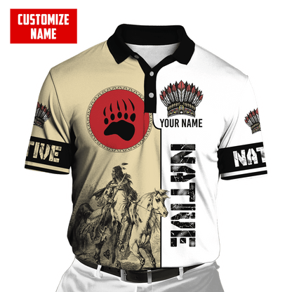 Customized Name Native American 3D All Over Printed Unisex Shirts