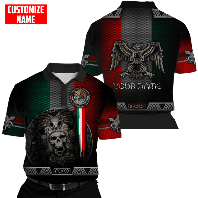 Customized Name Aztec Mexican 3D All Over Printed Unisex Shirts