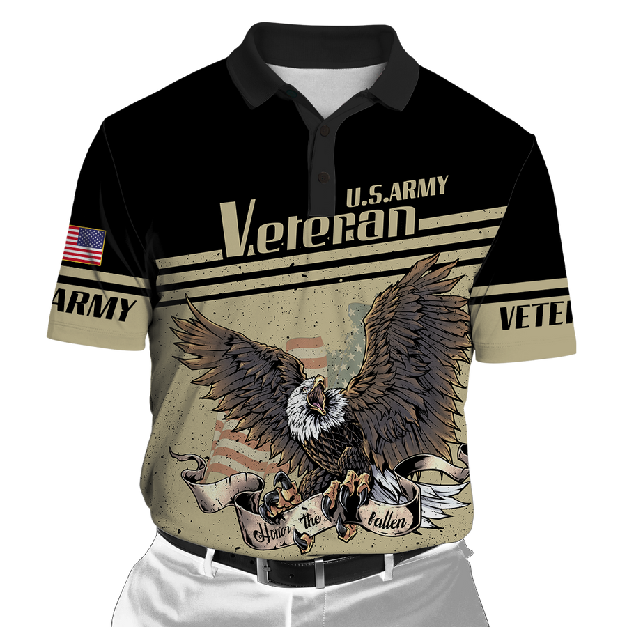 US Army Veteran EagleHonor the fallen Polo Shirt