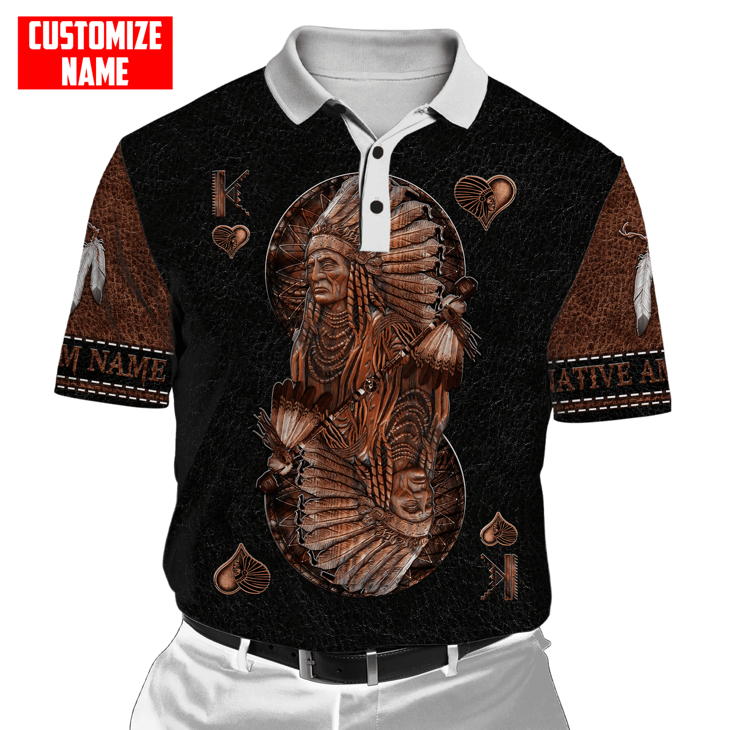 Customized name Native American 3D All Over Printed Unisex Shirts
