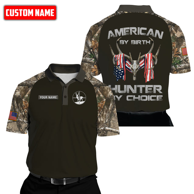 Customized Name American By Birth Hunter By Choice 3D All Over Printed Unisex Shirts