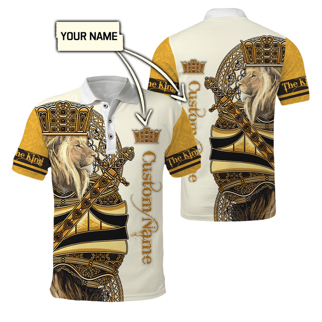 Summer Collection - Customized Name King Lion 3D All Over Printed Unisex Shirts