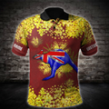 Custom name Australia Kangaroo Golden Wattle shirts