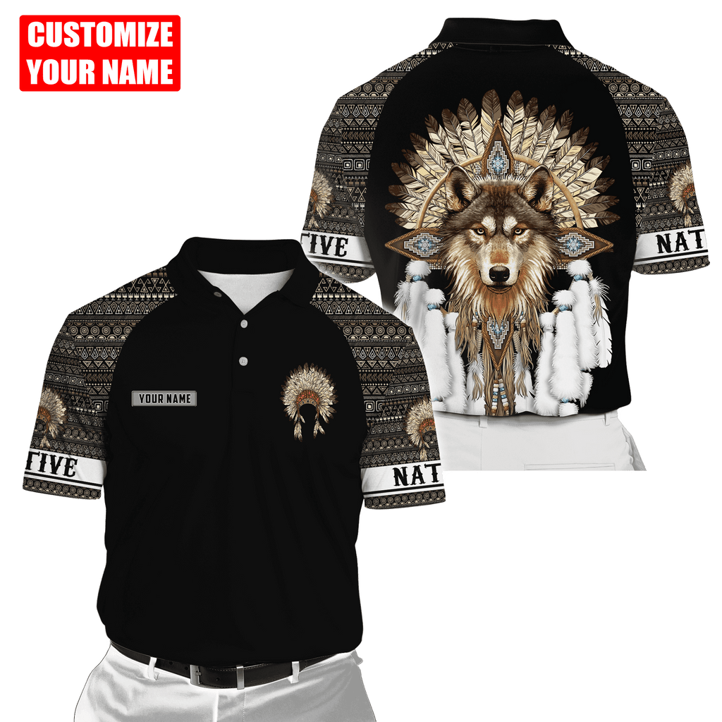 Customized Name Native American 3D All Over Printed Unisex Shirts