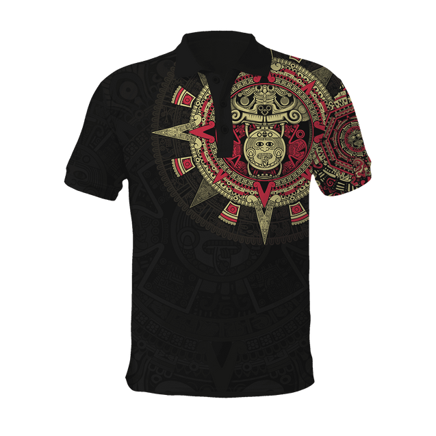 Aztec Mexico Red 3D All Over Printed Unisex Shirts