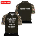 Customized Name Hunting Legend 3D All Over Printed Unisex Shirts