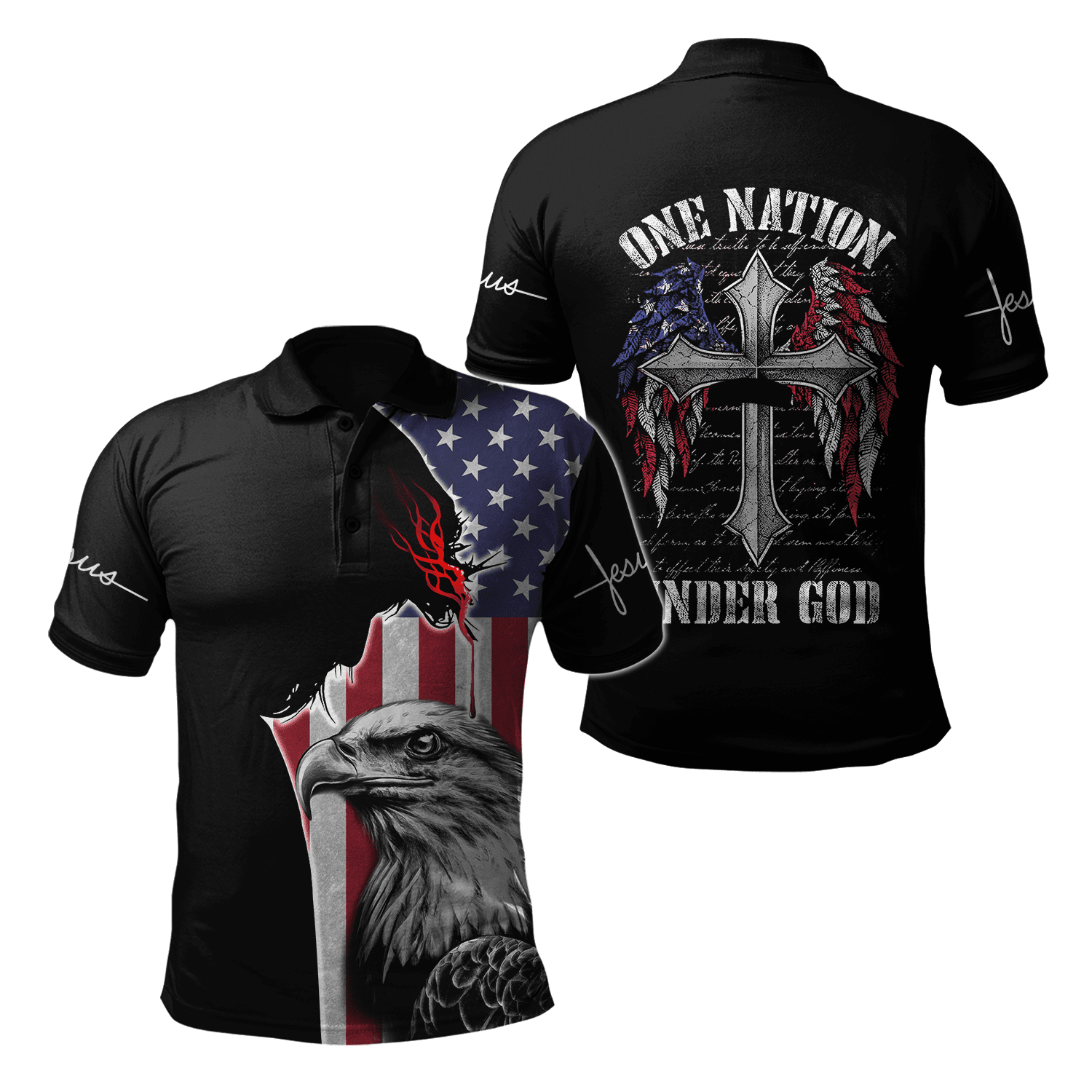 One Nation Under God 3D All Over Printed Unisex Shirts