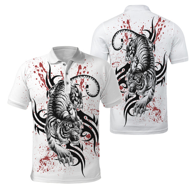 White Tiger Tattoo 3D All Over Printed Shirts For Men and Women