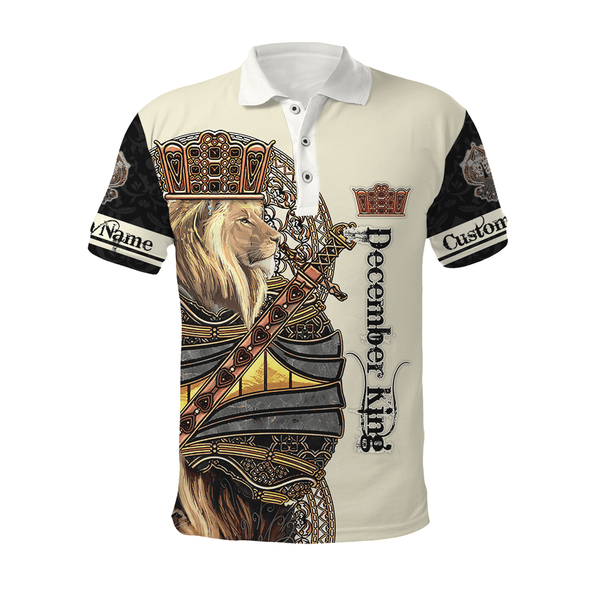 Custom Name December King 3D All Over Printed Unisex Shirts