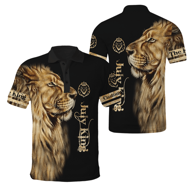 Custom Name July King Lion  3D All Over Printed Unisex Shirts