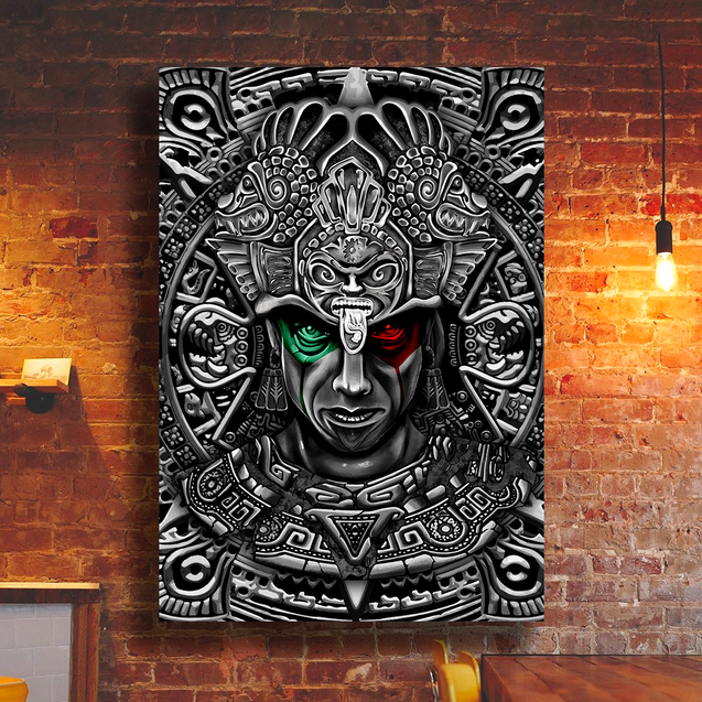 Aztec Art 3D All Over Printed Poster Vertical