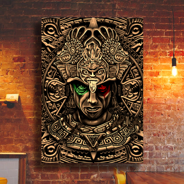 Aztec Art 3D All Over Printed Poster Vertical