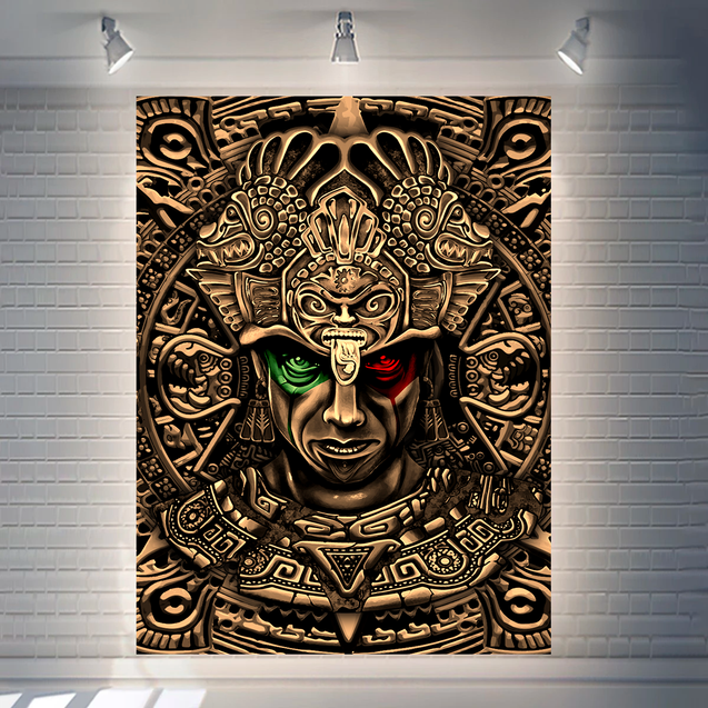 Aztec Art 3D All Over Printed Poster Vertical