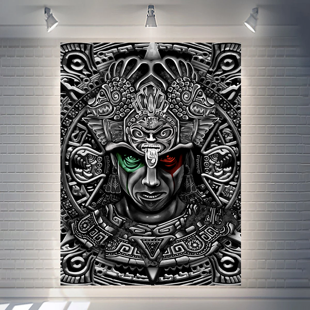 Aztec Art 3D All Over Printed Poster Vertical