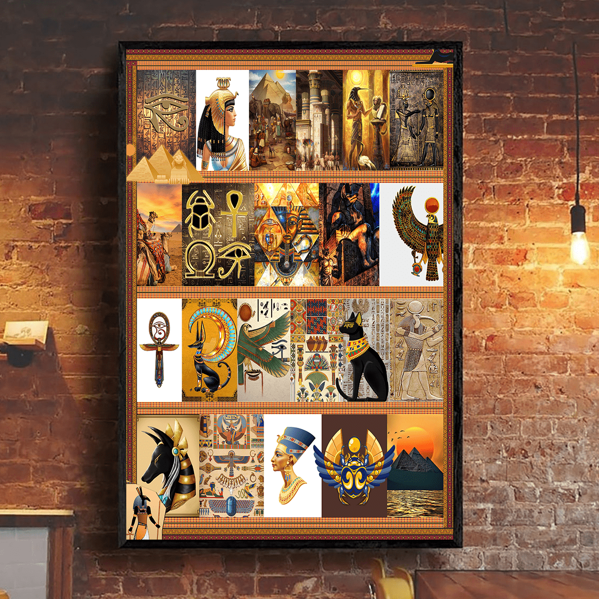 Ancient Egypt Poster Vertical 3D Printed