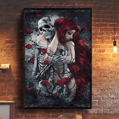 Skull Poster Vertical 3D Printed