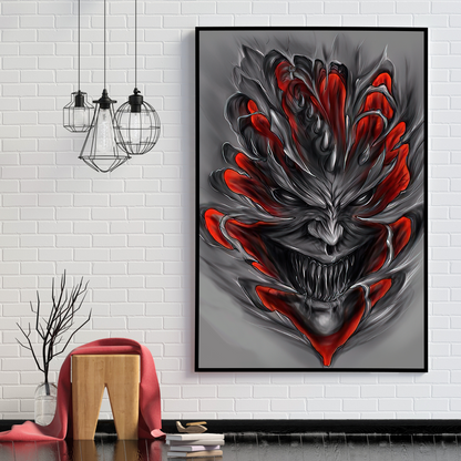 Skull Poster Vertical 3D Printed