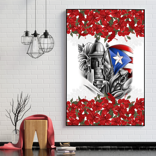 Puerto Rico Poster Vertical 3D Printed