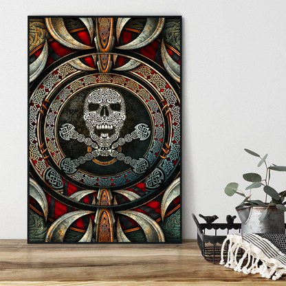 Skull Poster Vertical 3D Printed