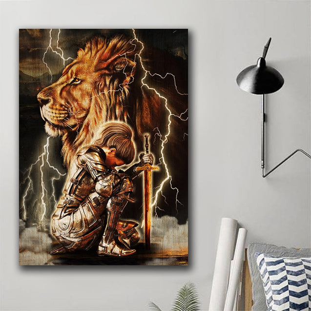 Jesus Christian Lion Child Of God Poster Vertical 3D Printed