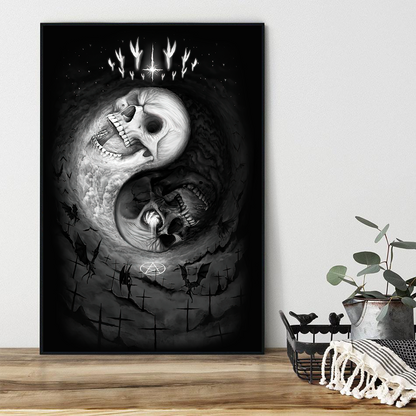 Skull Poster Vertical 3D Printed