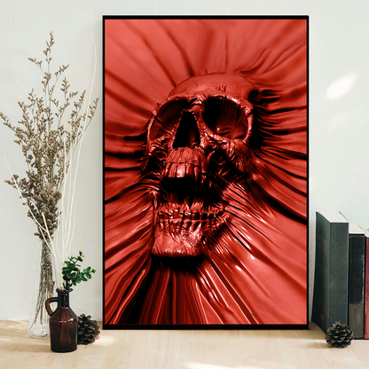 Skull Poster Vertical 3D Printed