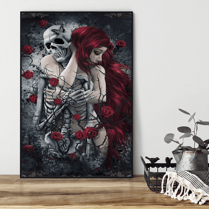 Skull Poster Vertical 3D Printed
