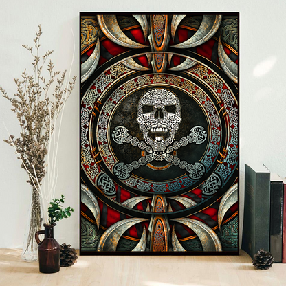 Skull Poster Vertical 3D Printed